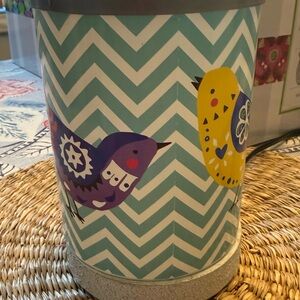Scentsy Chevron and Songbirds Design Wax Warmer  - Purple, Blue and Yellow